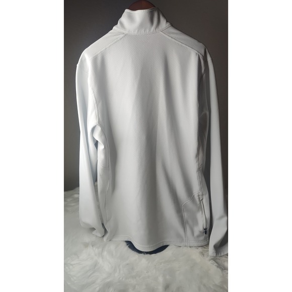 Nike Dri-FIT Pullover Half-Zip Athletic Training Top White Mens Size M - Picture 2 of 7